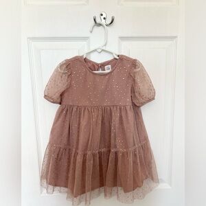 Baby Gap Tulle Cotton Dress with Star Pattern 3T